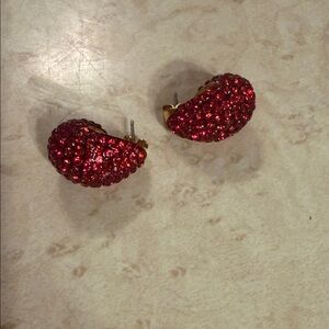J. Crew Sparkling Red Earrings